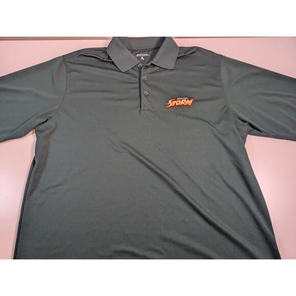 Antigua Seattle Storm WNBA Polo Shirt Mens Large Green Stretch Top - Picture 2 of 9
